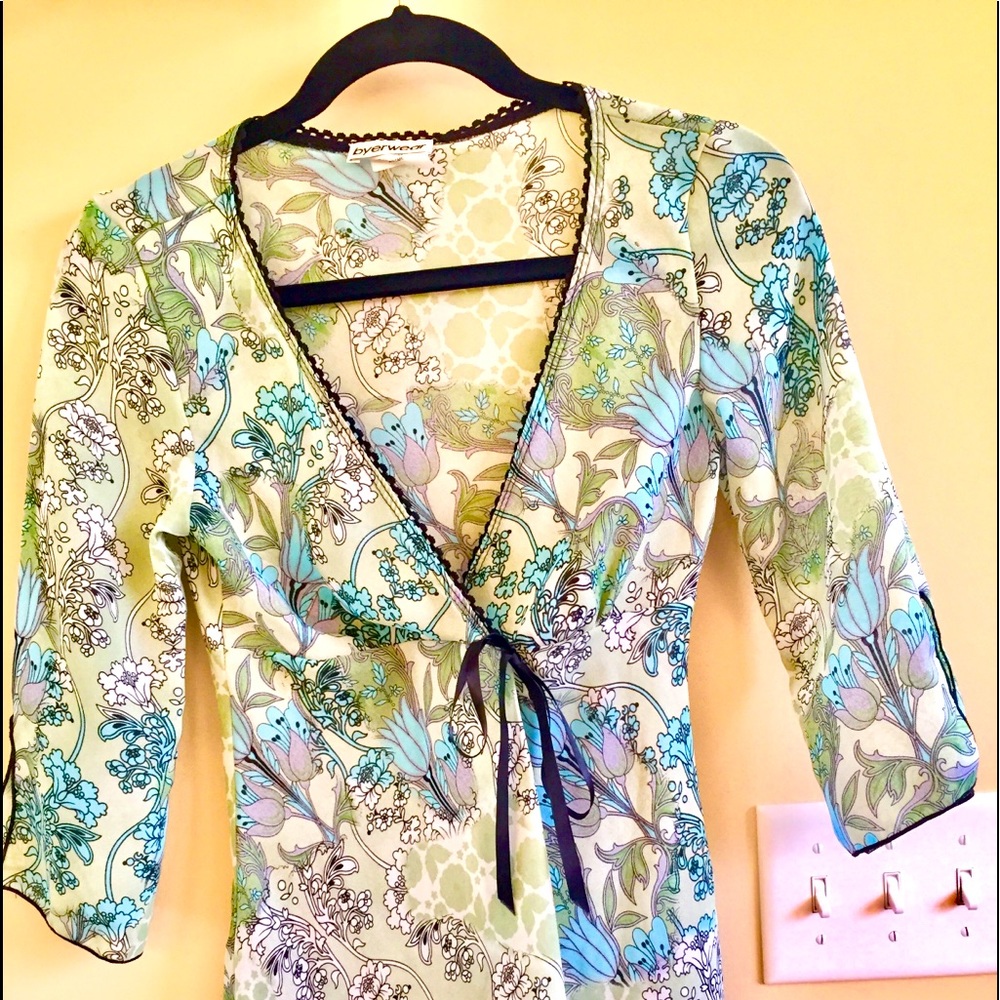 Byerwear delicate floral chiffon blouse
